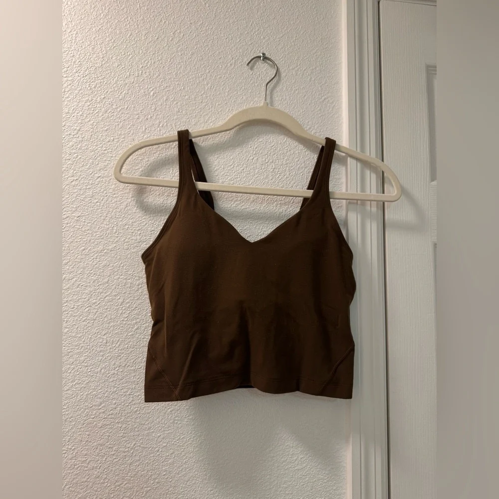 lululemon athletica Brown V‑Neck Seamless Tank